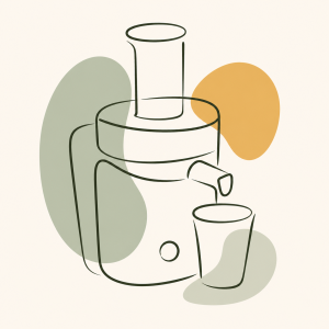 Abstract image of a juicer and cup created by AI