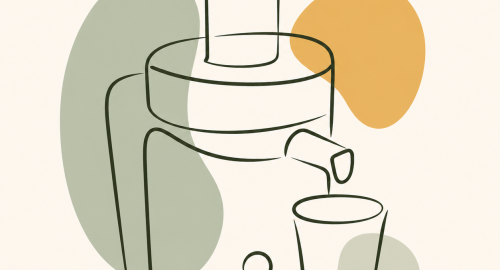 Abstract image of a juicer and cup created by AI